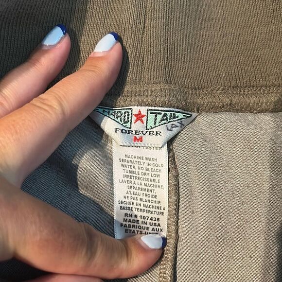 Hard Tail Olive Green Terry Shorts, Size Medium (Y/M 10) - Picture 5 of 6